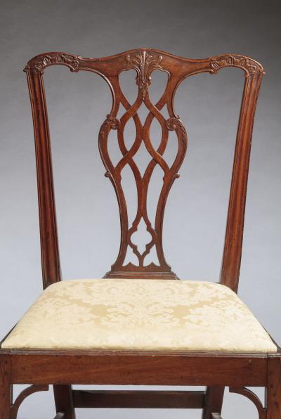 PAIR OF CHIPPENDALE SIDE CHAIRS