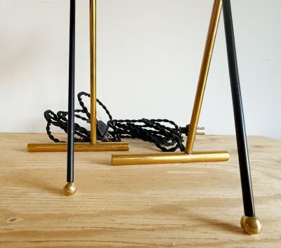 PAIR OF CREME BRASS TASK LAMPS