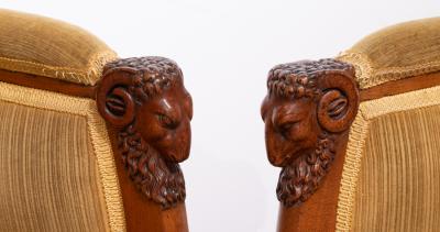 PAIR OF DIRECTOIRE BLONDE MAHOGANY BERG RES FRANCE CIRCA 1795