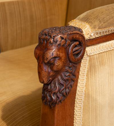 PAIR OF DIRECTOIRE BLONDE MAHOGANY BERG RES FRANCE CIRCA 1795