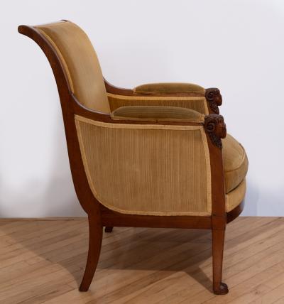 PAIR OF DIRECTOIRE BLONDE MAHOGANY BERG RES FRANCE CIRCA 1795