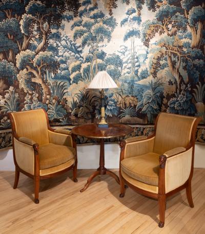PAIR OF DIRECTOIRE BLONDE MAHOGANY BERG RES FRANCE CIRCA 1795