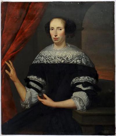 PAIR OF DUTCH COUPLE NOBILITY PAINTING