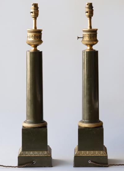 PAIR OF EARLY 19TH CENTURY BRONZE CARCEL LAMPS CONVERTED TO ELECTRICITY