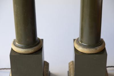 PAIR OF EARLY 19TH CENTURY BRONZE CARCEL LAMPS CONVERTED TO ELECTRICITY