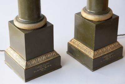 PAIR OF EARLY 19TH CENTURY BRONZE CARCEL LAMPS CONVERTED TO ELECTRICITY