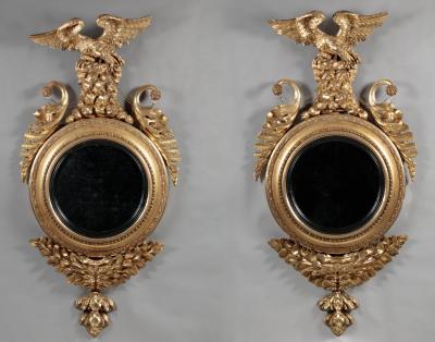 PAIR OF FEDERAL GIRANDOLE MIRRORS