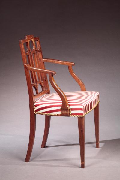 PAIR OF FEDERAL INLAID ARMCHAIRS
