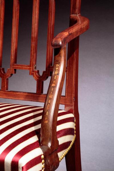 PAIR OF FEDERAL INLAID ARMCHAIRS