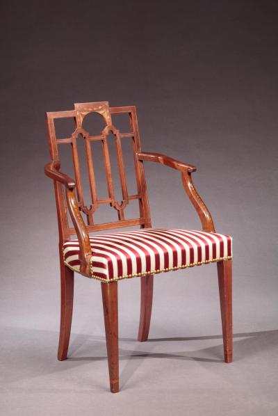 PAIR OF FEDERAL INLAID ARMCHAIRS
