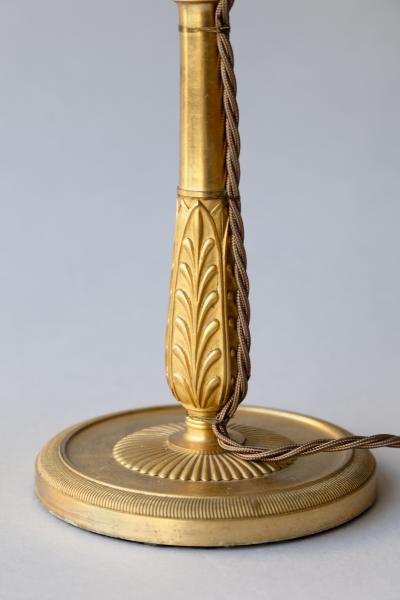 PAIR OF FINE QUALITY GILT BRONZE CANDLESTICKS CONVERTED TO TABLE LAMPS