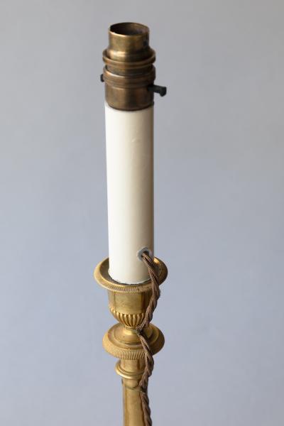 PAIR OF FINE QUALITY GILT BRONZE CANDLESTICKS CONVERTED TO TABLE LAMPS