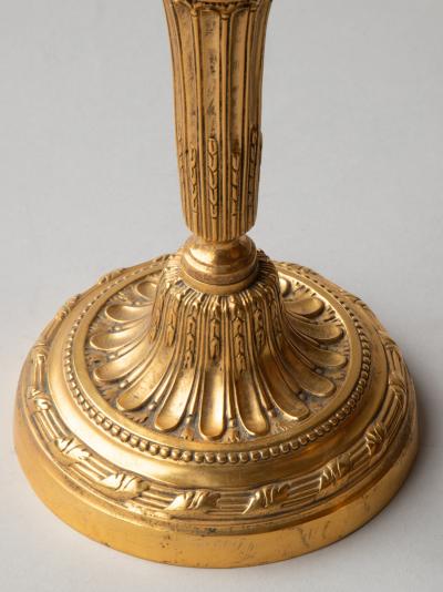 PAIR OF GILT BRONZE 18TH CENTURY LOUIS XVI CANDLESTICKS