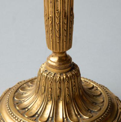 PAIR OF GILT BRONZE 18TH CENTURY LOUIS XVI CANDLESTICKS