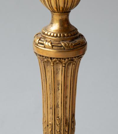 PAIR OF GILT BRONZE 18TH CENTURY LOUIS XVI CANDLESTICKS