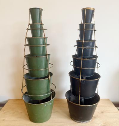 PAIR OF GRADUATED PLANTERS