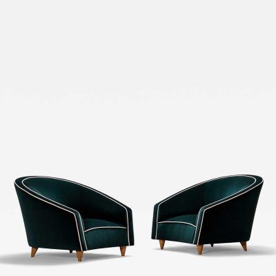 PAIR OF ITALIAN ARMCHAIRS CIRCA 1950 60