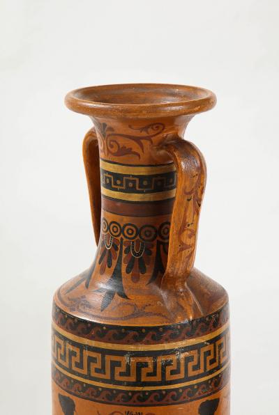 PAIR OF ITALIAN CERAMIC AMPHORA S IN THE ETRUSCAN STYLE