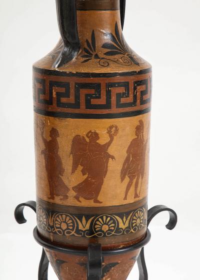 PAIR OF ITALIAN CERAMIC AMPHORA S IN THE ETRUSCAN STYLE