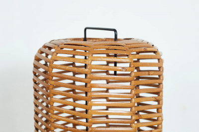 PAIR OF ITALIAN RATTAN TABLE LAMPS