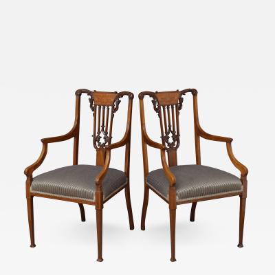 pair carver chairs