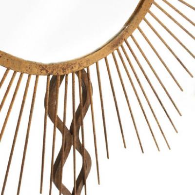 PAIR OF MIRRORS IN A SHAPE OF THE SUN FRANCE 1940s