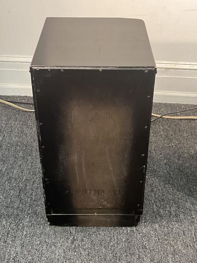 PAIR OF MODERNIST ART DECO BURLWOOD BLACL LACQUER NIGHTSTANDS