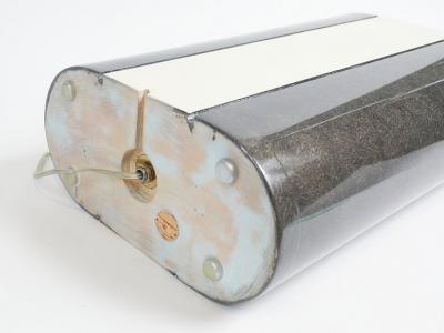 PAIR OF MODERNIST LACQUERED GREY AND BEIGE WOOD TABLE LAMPS