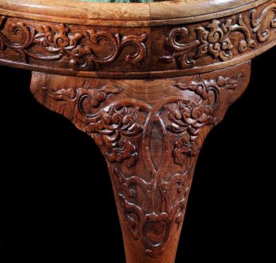 PAIR OF ORIENTAL HARDWOOD CHAIRS CHINA 1730