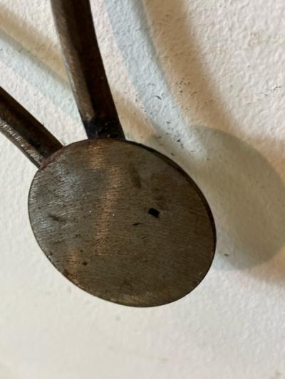 PAIR OF POST MODERN METAL MIRRORS