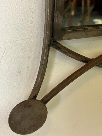 PAIR OF POST MODERN METAL MIRRORS