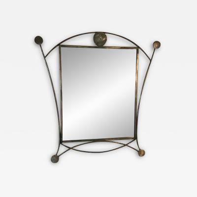 PAIR OF POST MODERN METAL MIRRORS