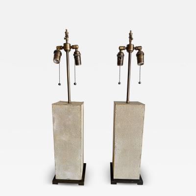 PAIR OF STINGRAY SKIN LAMPS