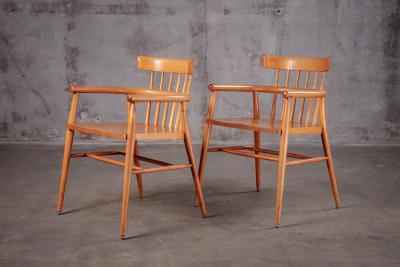 PAIR OF SWEDISH SPINDLE BACK CHAIRS
