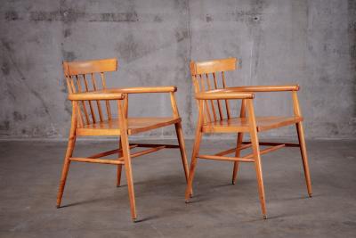PAIR OF SWEDISH SPINDLE BACK CHAIRS