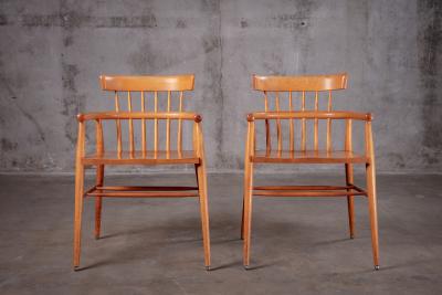 PAIR OF SWEDISH SPINDLE BACK CHAIRS