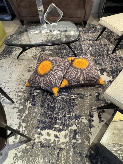 PAIR OF VINTAGE FABRIC PILLOWS