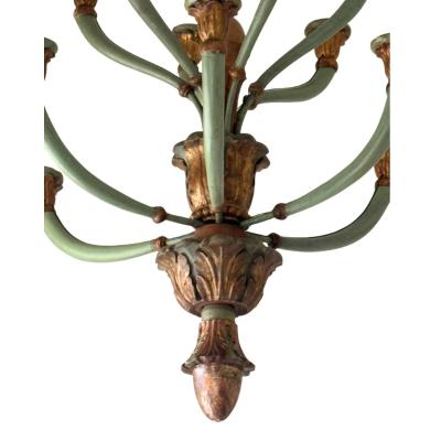 PAIR of 18th C 12 Lite Tuscan Chandeliers