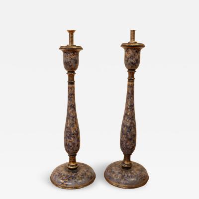 PAIR of Kashmir Table Lamps circa 1900