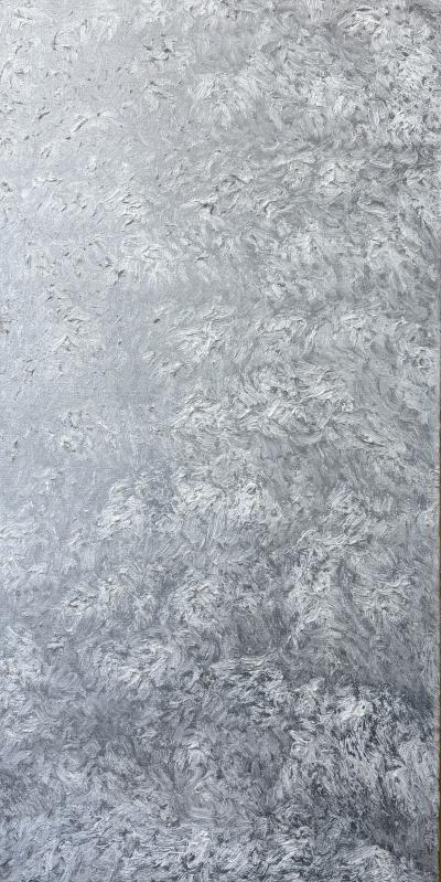 PARK Inhyuk GREY LANDSCAPE 50 x 100 Abstract oil painting on canvas