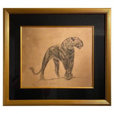 PAUL JOUVE Art Deco Panther by Paul Jouve