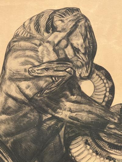 PAUL JOUVE Panther and Python Panth re et Python Trial Proof by Paul Jouve