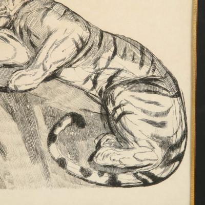 PAUL JOUVE Paul Jouve Tigers au repose Tigers resting Circa 1930