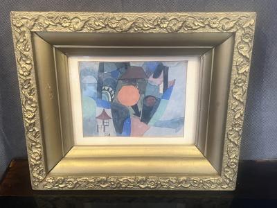 PAUL KLEE PRINT IN ANTIQUE FRAME