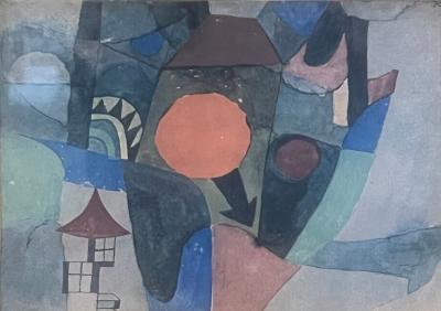 PAUL KLEE PRINT IN ANTIQUE FRAME