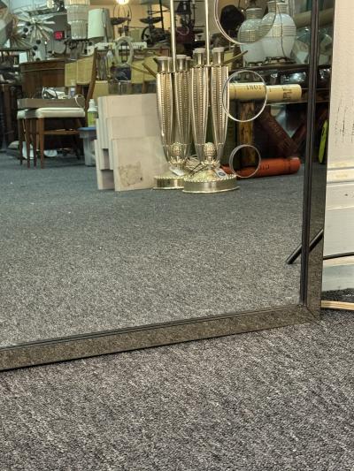 PHILLIPE SAINT JACQUES CLEAR MODERN MIRROR DECORATED WITH GREY MIRROR CIRCLES