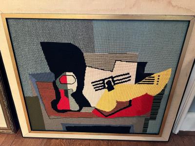 PICASSO STYLE MID CENTURY CUBIST STILL LIFE