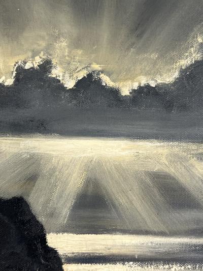 PIERRE MAXIM MID CENTURY AFTER THE STORM OIL PAINTING BY PIERRE MAXIM