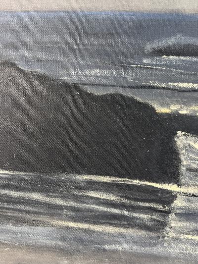 PIERRE MAXIM MID CENTURY AFTER THE STORM OIL PAINTING BY PIERRE MAXIM