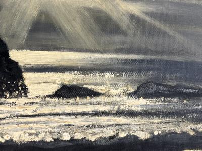 PIERRE MAXIM MID CENTURY AFTER THE STORM OIL PAINTING BY PIERRE MAXIM